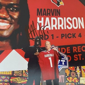 Marvin Harrison Jr Arizona Cardinals Signed Autographed Photo With COA