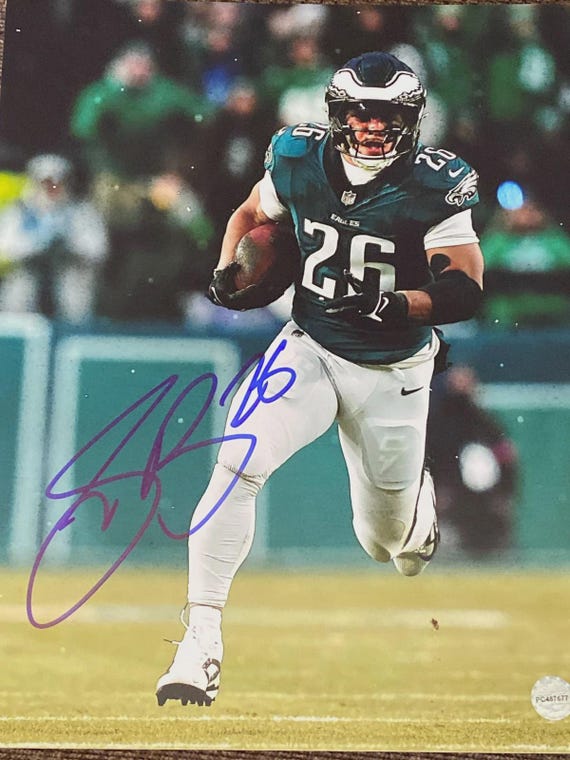 Photo Dédicacée Signée Saquon Barkley 8x10 - Philadelphia Eagles - Certificat D'authenticité PSC