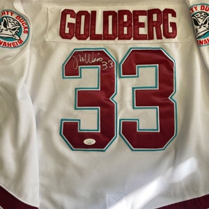 Shaun Weiss &quot;Goldberg&quot; Mighty Ducks Signed Autographed Hockey Jersey JSA COA