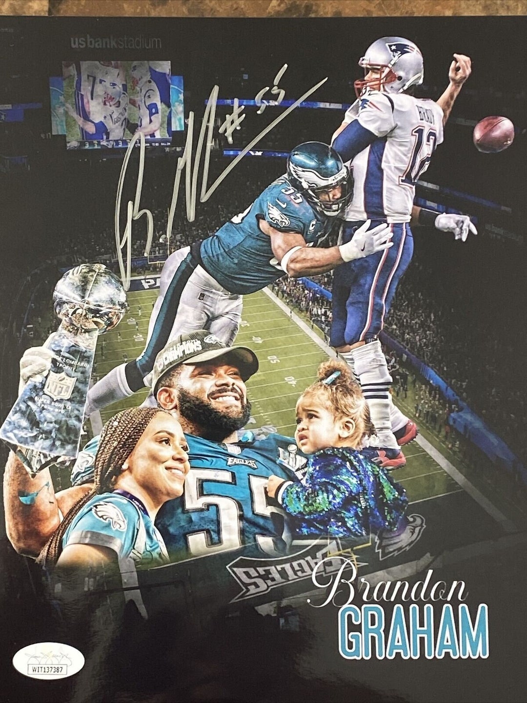 Brandon Graham Philadelphia Eagles Signed 8x10 Super Bowl Photo - JSA ...