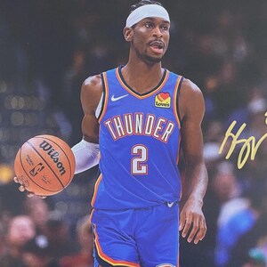 Shai Gilgeous-Alexander Signed 11x14 Photo Oklahoma City Thunder - COA