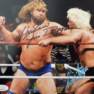 Ric Flair & Jim Duggan Autographed Signed 8X10 Photo WWE WWF - COA