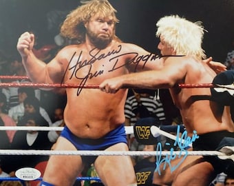 Ric Flair & Jim Duggan Autographed Signed 8X10 Photo WWE WWF - COA
