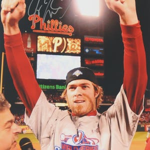 Jayson Werth 2008 World Series Phillies Autographed 11x14 Photo Beckett COA