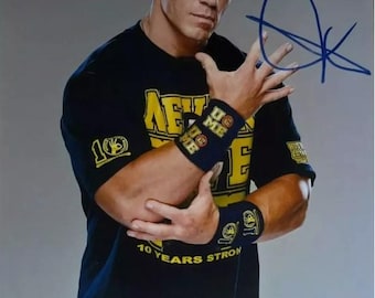 WWE ジョン・シナ 直筆サインミニ色紙とバスケットシャツ WWE ジョン