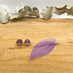 Earrings skeleton leaf resin, modern stud earrings