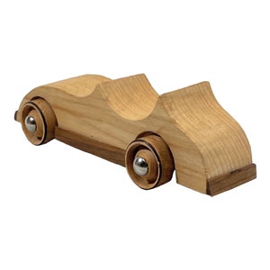 Wood Toy CarGift for KidsPush Toy CarHandmade ToysWaldorf ToysBirthday GiftWooden Small Car Coffee table DecorFather's Day Gift image 6