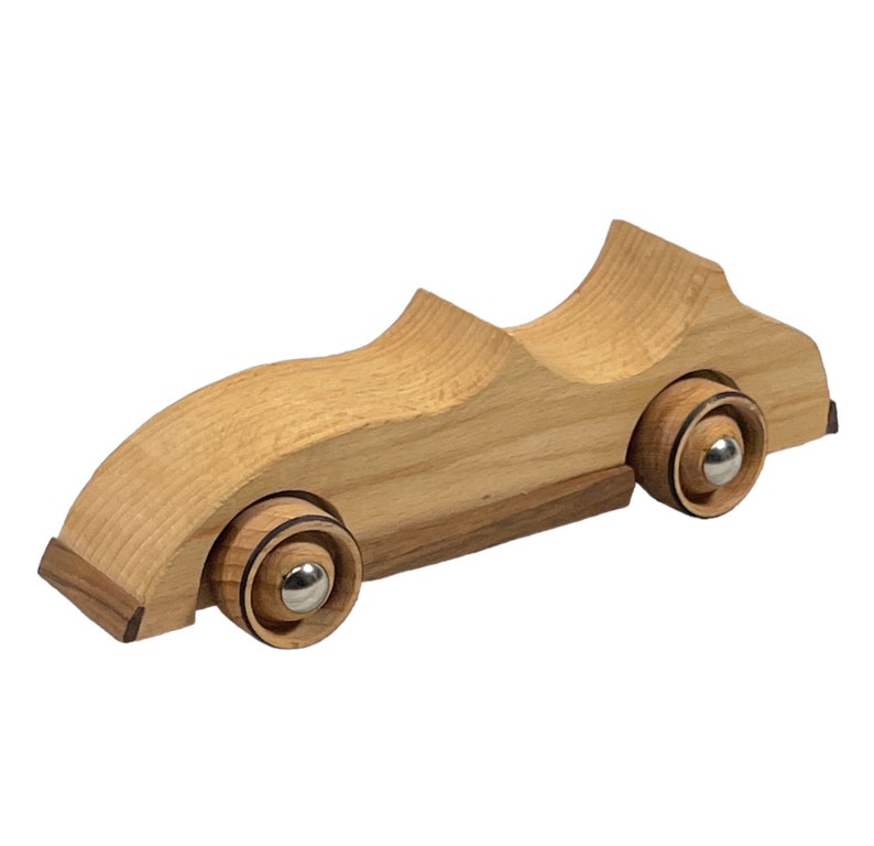 Wood Toy CarGift for KidsPush Toy CarHandmade ToysWaldorf ToysBirthday GiftWooden Small Car Coffee table DecorFather's Day Gift image 2