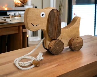 Cute Wooden Toy Puppy for Toddlers | Push and Pull Toy | Pull Along Dog for 12-Month Baby | Perfect Gift - Ideal 1st Birthday Gift - Etsy