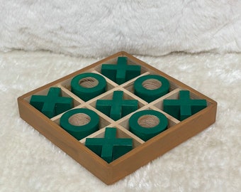 Wooden Tic Tac Toe Board Game | Classic Strategy Game for Family Fun and Education | 2 Player XO Game | Unique Gift Idea for Kids and Adults
