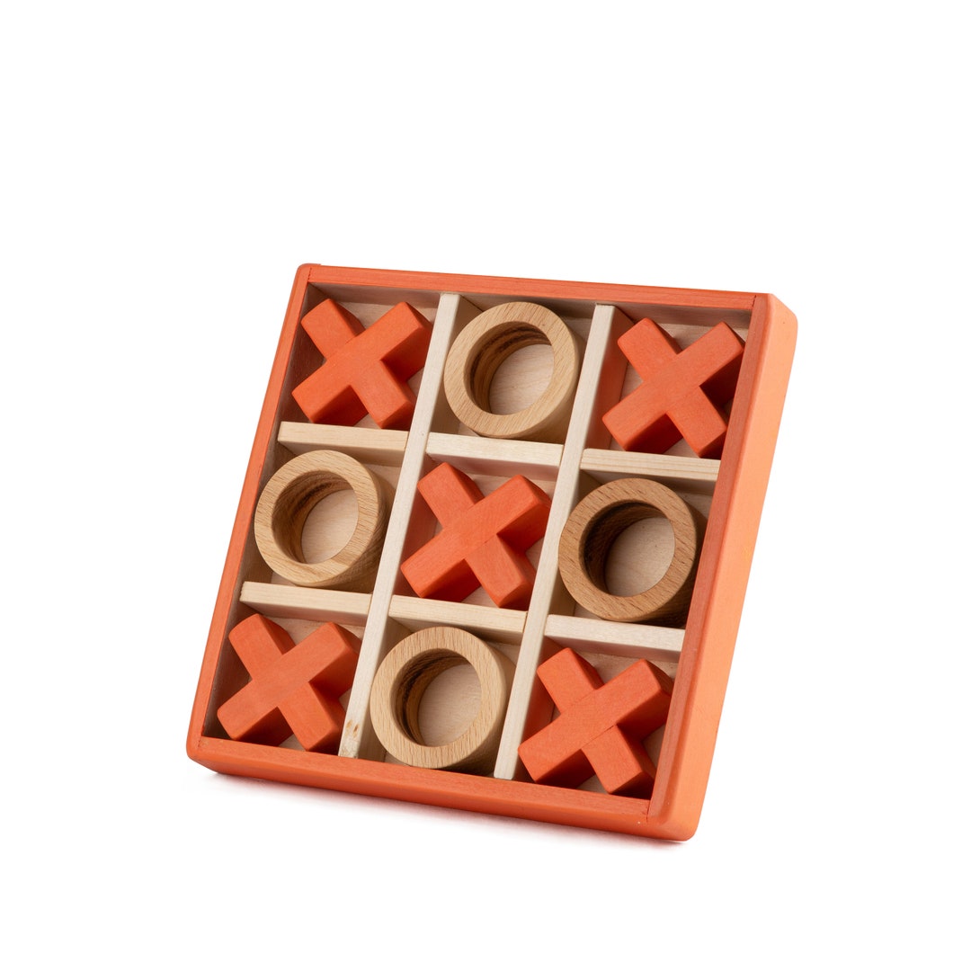 Tic Tac Toe Board Game Outdoor Indoor Wooden XOXO Family Game 2 Player