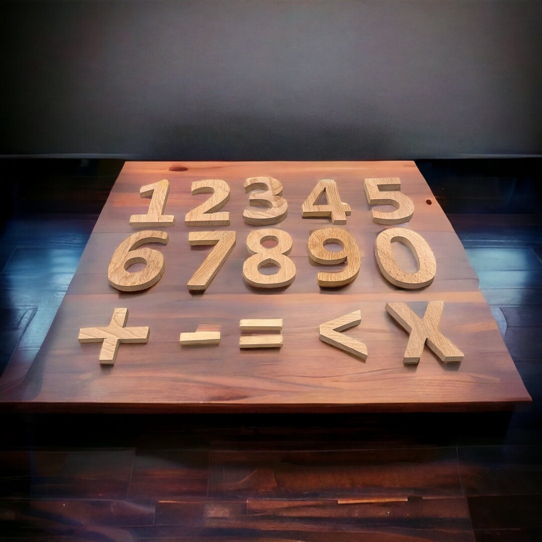 Montessori Wooden Preschool Educational Number Counting Set for Early ...