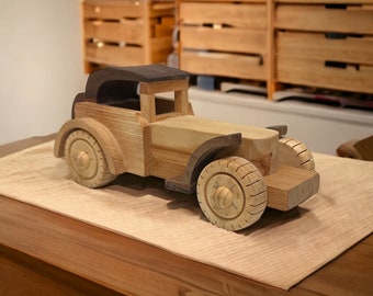 Retro Wooden Car Toy - Handmade Classic Toy for Kids |Ideal Father's Day Gift for Car Lovers and Collectors|Vintage Decor for Home or Office