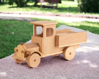 Wooden Cargo Truck Toy, Gift for Kids, Dump Truck with Blocks, Push Toy Car for Kids