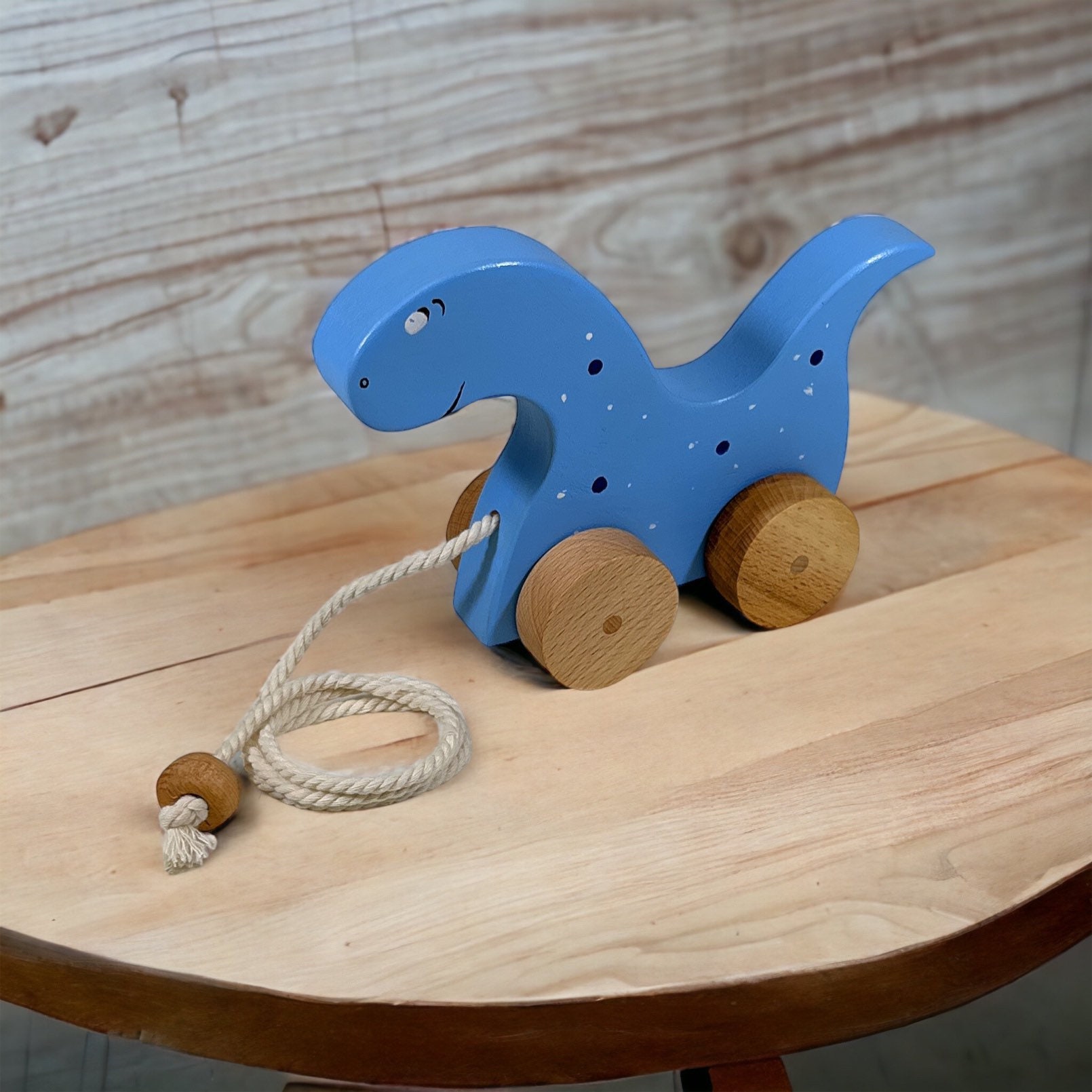 Wooden Pullalong Dinosaur Toy 1st Birthday Gift Push and Etsy Australia