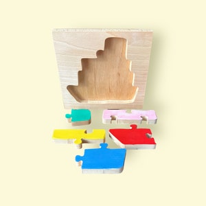 Wooden Boat Puzzle for Little Kids Fun and Educational Toy for Toddlers Perfect for Developing Fine Motor Skills and Imagination image 3