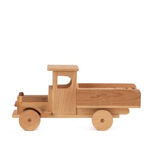 Wooden Cargo Truck Toy with Blocks for Your Toddler, Push And Pull Toy for Kids Montessori Car for babies, Handmade Wood Educational Gift image 5