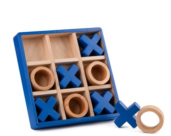 Handmade Wooden Tic Tac Toe Game | Unique Tabletop Board | Family Fun Game | X's and O's | Home Decor | Gift Idea | Gift for Kids