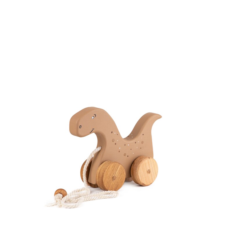Wooden Pullalong Dinosaur Toy for Toddlers Perfect First Etsy
