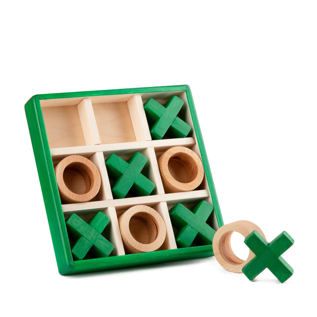 Montessori Tic Tac Toe Board Game Indoor/outdoor Wooden XO Family Game