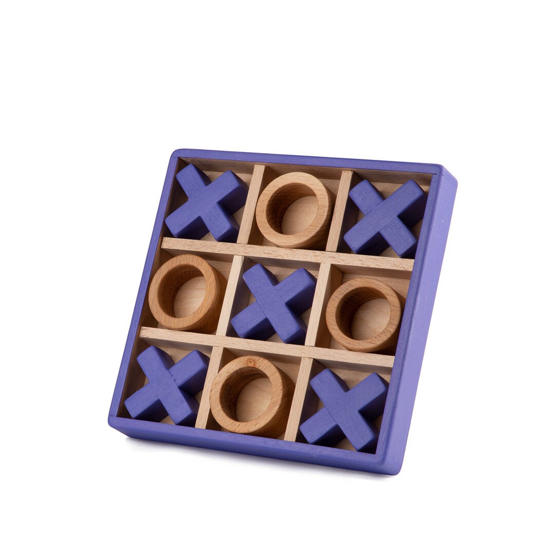 Tic Tac Toe Board Game, Indoor and Outdoor Wooden XOXO Family Game 2