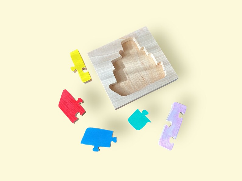 Wooden Boat Puzzle for Little Kids Fun and Educational Toy for Toddlers Perfect for Developing Fine Motor Skills and Imagination image 6