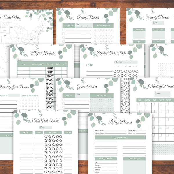 Etsy Shop Business Planner, Printable Etsy Shop Planner, Etsy Seller Planner, Etsy Store Business Planner, Etsy Shop Kit