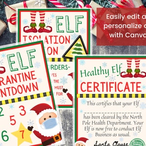Elf Quarantine Kit Printable, Elf Quarantine Letter, Printable Elf ...