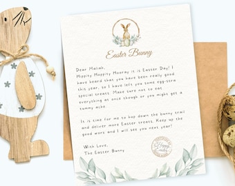 Personalized Letter From the Easter Bunny, Editable Easter Letter, Easter Gifts For Kids, Babys First Easter, Personalized Easter Gift