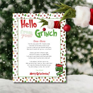 Carta EDITÁVEL do Grinch, Carta de Chegada do Grinch, Carta Oficial do Grinch, Natal do Grinch, Carta do Grinch, Carta do Elfo