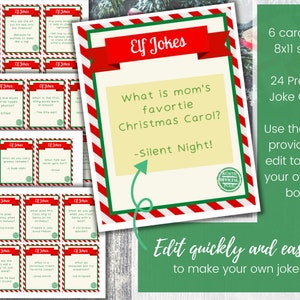 Editable Elf Joke Cards Quick Elf Ideas Printable Elf Ideas - Etsy