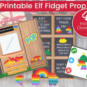 Elf Fidget Booth Kit Printable, Letter Board Signs, Printable Elf Props, Easy Elf Ideas, Elf Game, Elf Note, Elf Kit, Elf Printable, Elf DIY