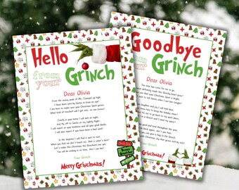 EDITABLE Letter from Grinch, Christmas Letter, Official Letter from Grinch, Grinch Christmas, Letter from the Grinch, Letter from the Elf
