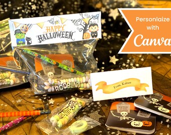 Printable Halloween Tags, Halloween Treat Tags, Printable Halloween Tags, Halloween Goodie Bag Tags, Classroom Halloween Party Tag