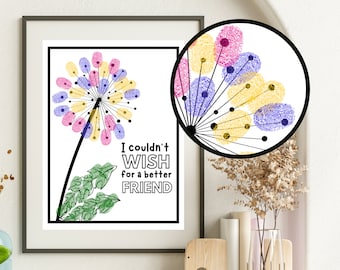 Kids Handprint Art, Handprint Craft, Mother's Day Handprint Craft for Kids, Birthday Handprint Craft For Kids, Preschool Fingerprint Craft