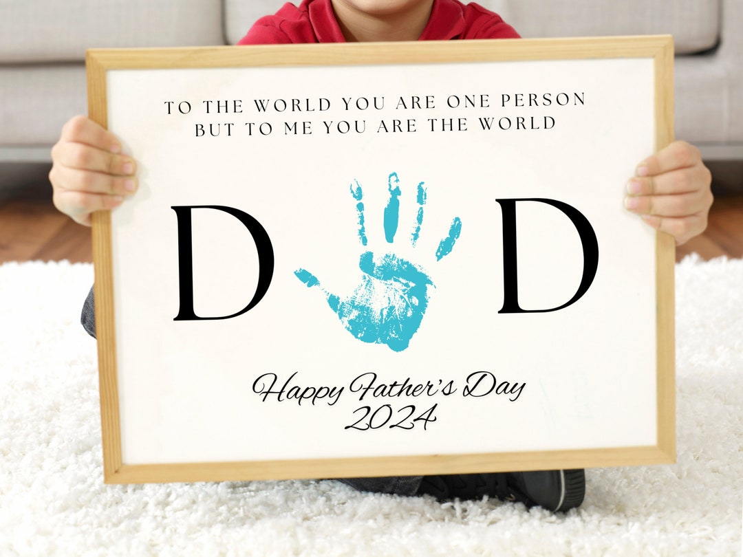 Father's Day Handprint Gift, DIY Craft Gift for Dad, Gift for Dad ...