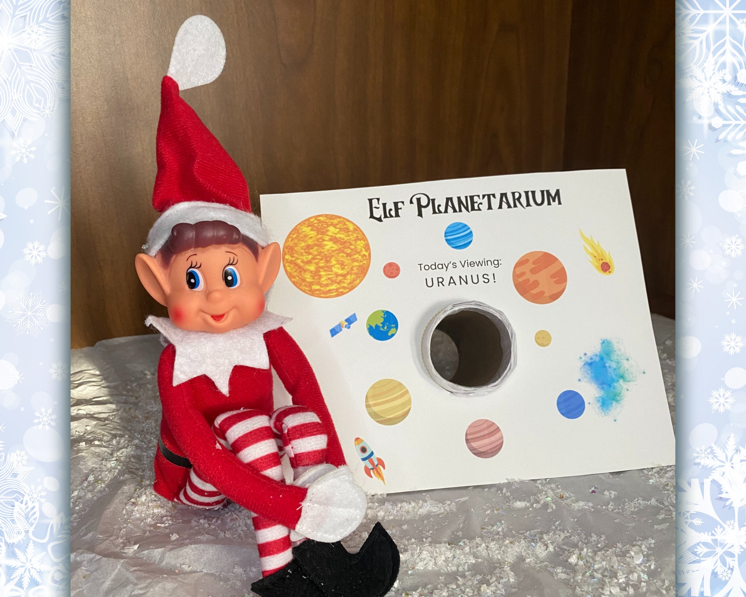elf planetarium, printable elf accessories, elf uranus printable, elf