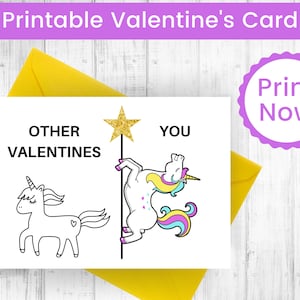 Funny Valentines Card, Unicorn Valentines Card, Unique Valentines Cards, Valentines Day Card Funny