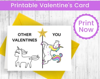 Funny Valentines Card, Unicorn Valentines Card, Unique Valentines Cards, Valentines Day Card Funny