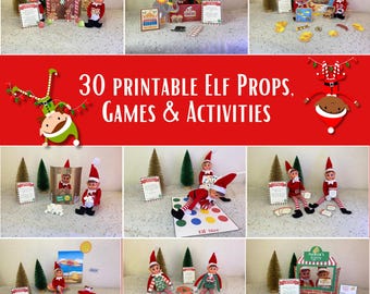 Printable 30 Day Elf Bundle | Editable Elf Kit for First Year or Returning Elves | Fun Elf Props & Activities