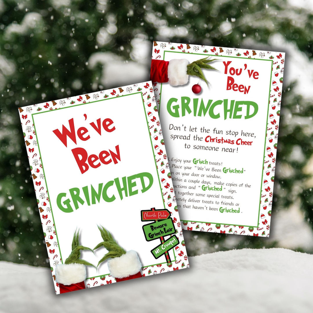You ve Been Grinched Printable Holiday Game Grinch themed Instant You ve Been Grinched Printable Holiday Game Grinch themed Instant