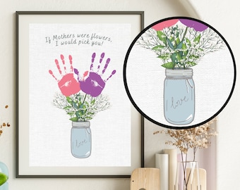 Mothers Day Handprint Craft, Mothers Day Printable, Mothers Day Craft From Kids, Mothers Day Gift, Nana Handprint, Aunt Handprint