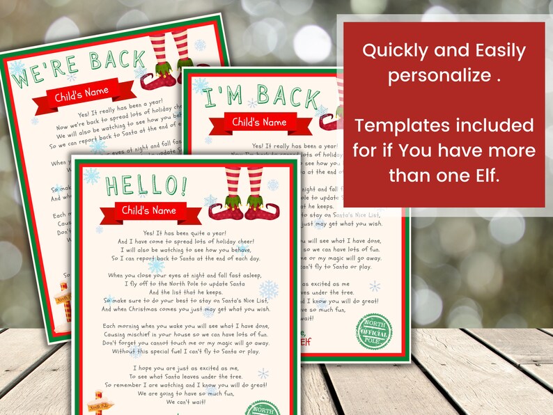 Elf Arrival Letter Editable Elf Letter Letter From Elf Elf Etsy