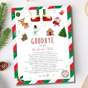 Editierbarer Abschiedsbrief Elfe Abschiedsbrief Elfe Abschiedsbrief Weihnachtself Abschied Auf Wiedersehen Brief