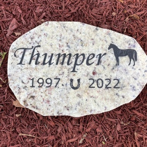 Pet memorial granite stone for cat, dog or any pet loss