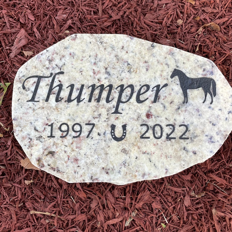 Pet memorial granite stone for cat, dog or any pet loss