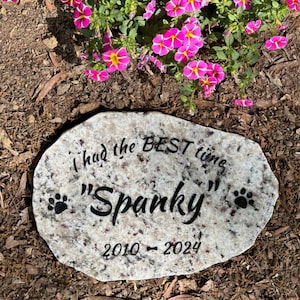 Granite pet memorial stone