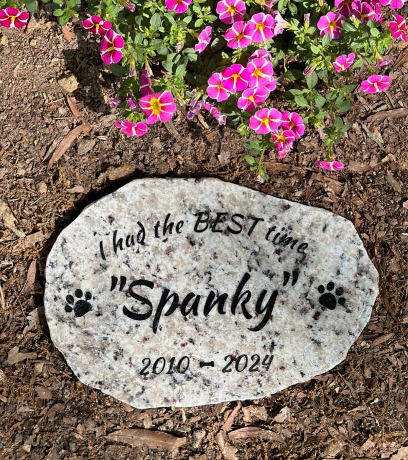 Granite pet memorial stone