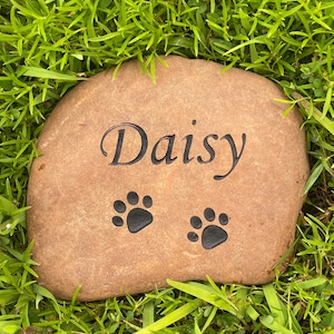 Pet Memorial Stone River Rock Cat or Dog, Pet Lover Memorial Gift Dog Memorial Stone Marker Pet Headstone image 3