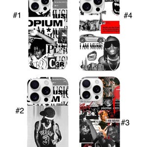 Funda para teléfono inspirada en Playboi Carti: funda estética con portada de álbum de rap para iPhone